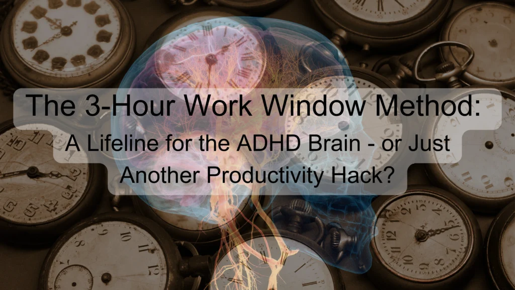 The 3-Hour Work Window Method: A Lifeline for the ADHD Brain - or Just Another Productivity Hack?